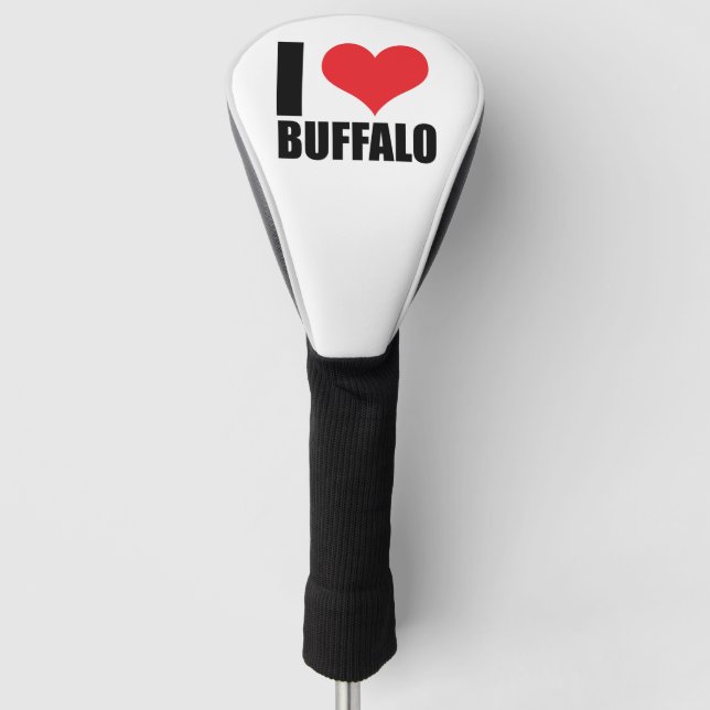 I love Buffalo Golf Head Cover (Front)