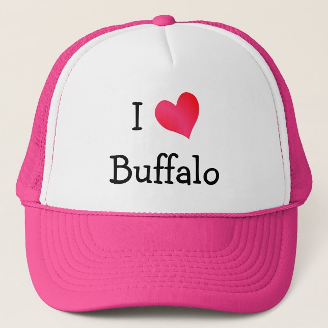 I Love Buffalo Trucker Hat (Front)