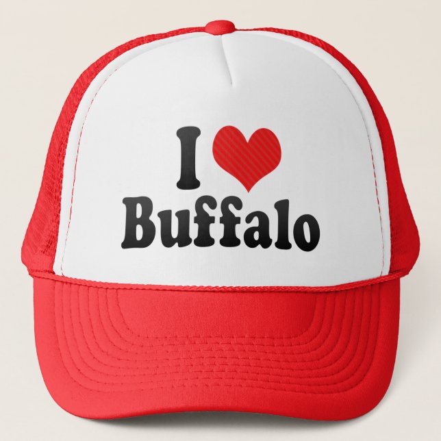 I Love Buffalo Trucker Hat (Front)