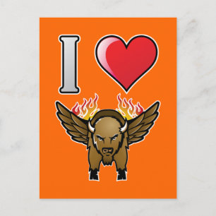 I Love Buffalo Wings Postcard