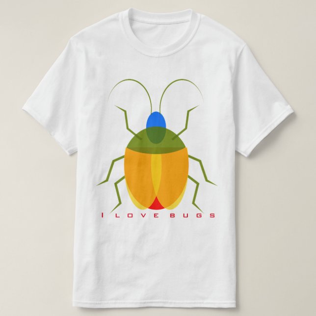 I Love Bugs T-Shirt (Design Front)