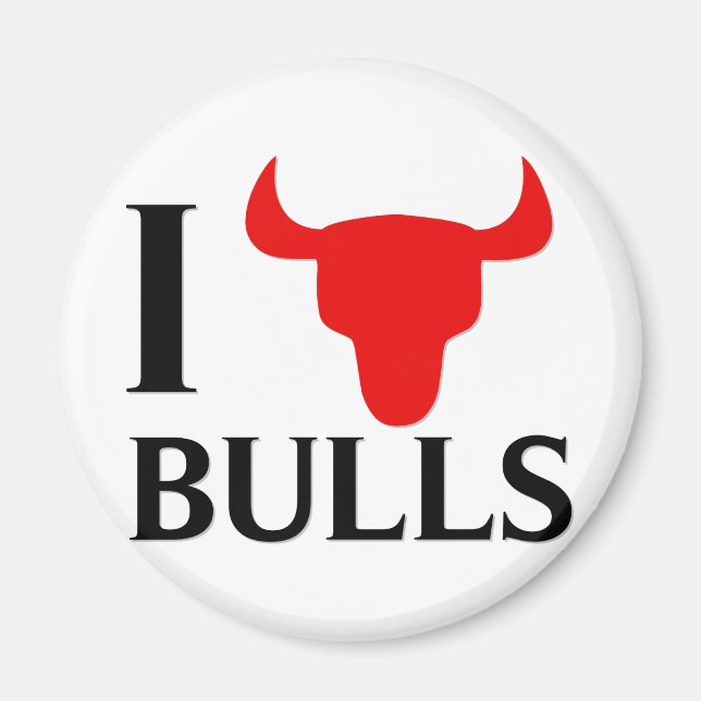 I Love Bulls Magnet (Front)