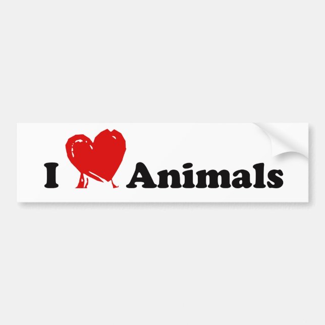 I love ... bumper sticker (Front)
