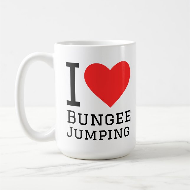 I love bungee jumping coffee mug (Left)