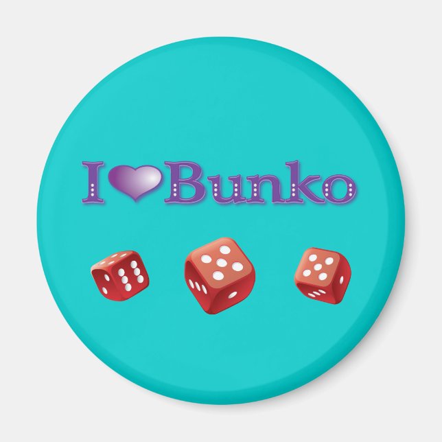 I Love Bunko Magnet (Front)