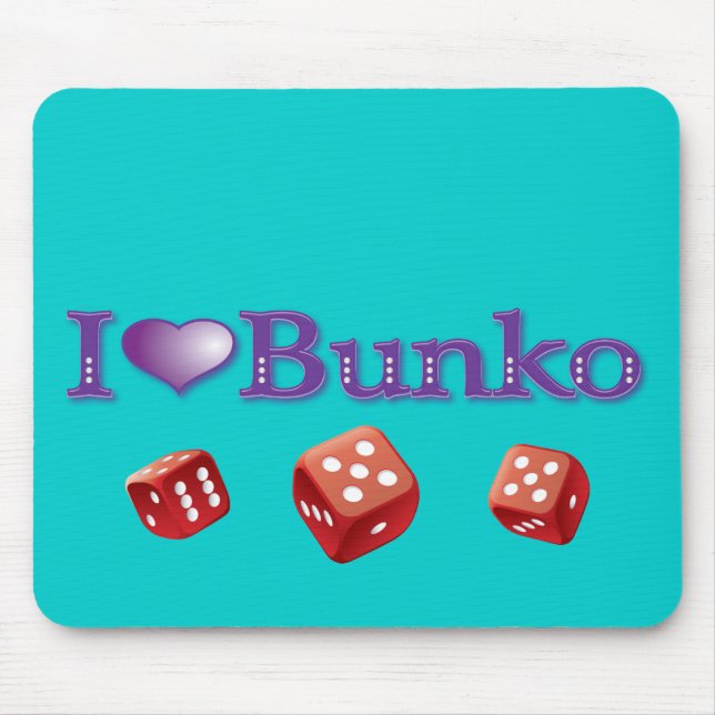 I Love Bunko Mouse Pad (Front)