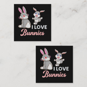 I Love Bunnies Funny Easter Day Rabbit Card