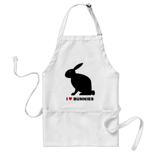 I Love Bunnies Standard Apron (Front)