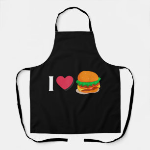 I Love Burger Cheeseburger Unhealthy Eating  Apron