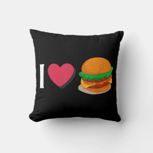 I Love Burger Cheeseburger Unhealthy Eating Cushion