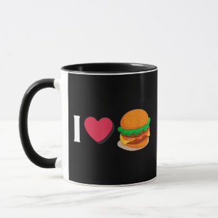 I Love Burger Cheeseburger Unhealthy Eating Mug