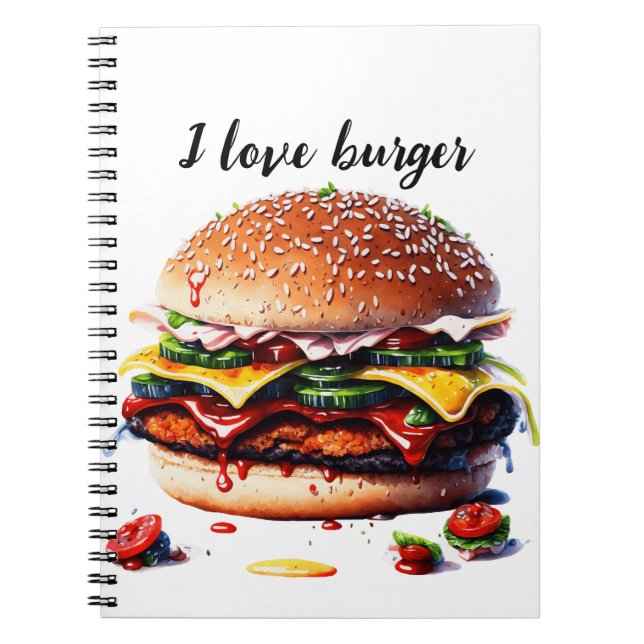 I love burger notebook (Front)