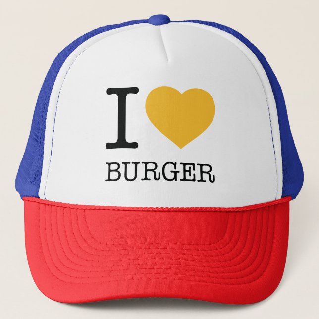I LOVE BURGER TRUCKER HAT (Front)