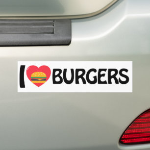 I love Burgers Bumper Sticker
