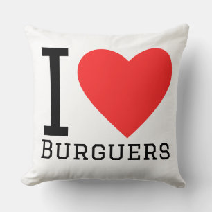 I love burguers cushion