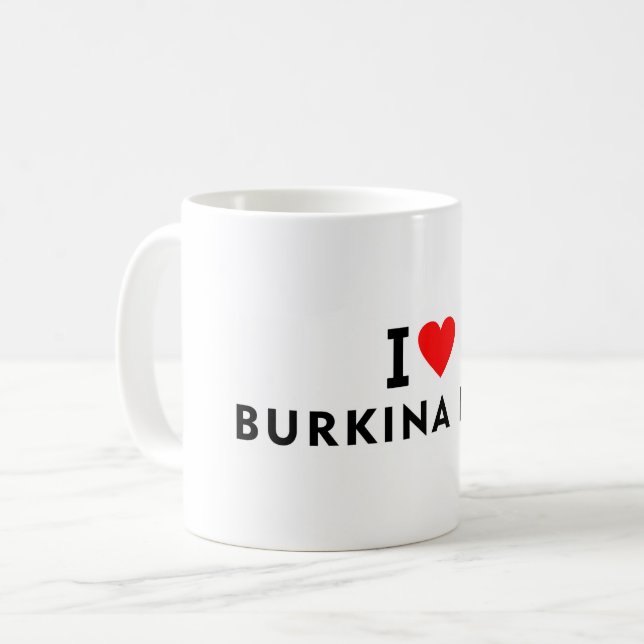 I love Burkina Faso Coffee Mug (Front Left)