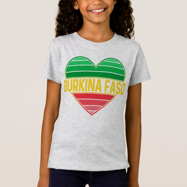 I Love Burkina Faso, Heart Burkinabè T-Shirt (Front)
