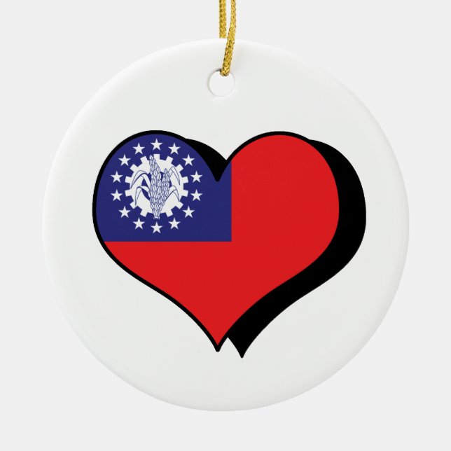 I Love Burma Ornament (Front)