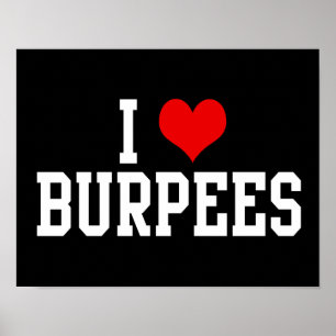 I Love Burpees, Fitness Poster