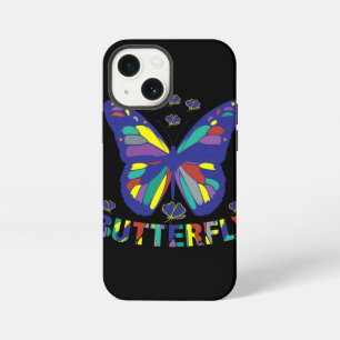 i-love-butterfly-typography-quotes-vintage iPhone 13 mini case