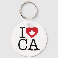 I Love CA | I Love Canada Custom Keychain
