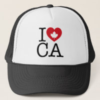 I Love CA | I Love Canada Custom Trucker Hat