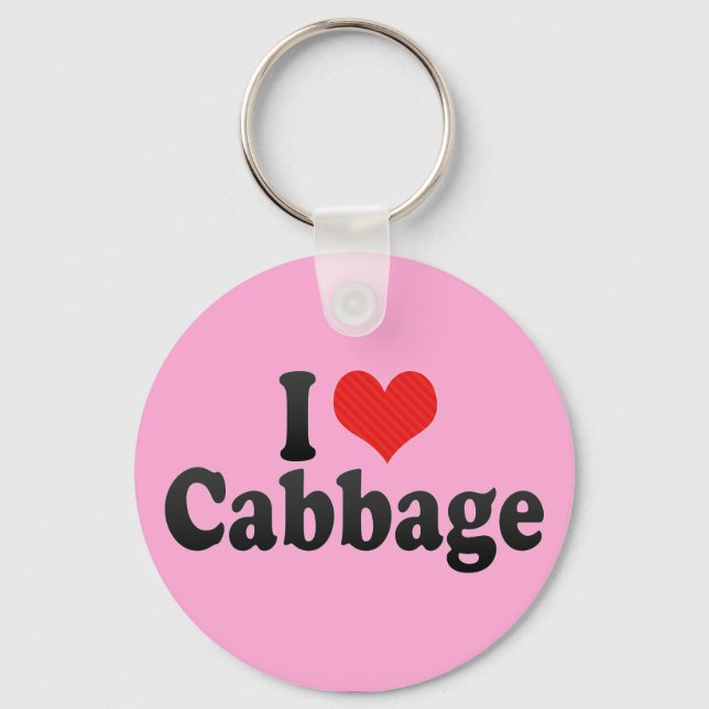 I Love Cabbage Key Ring (Front)