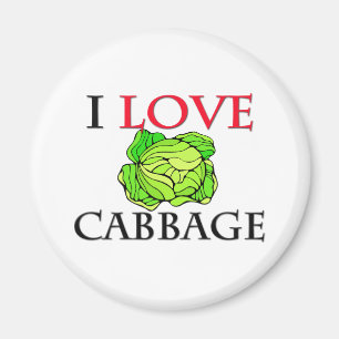I Love Cabbage Magnet
