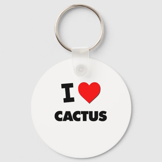 I love Cactus Key Ring (Front)