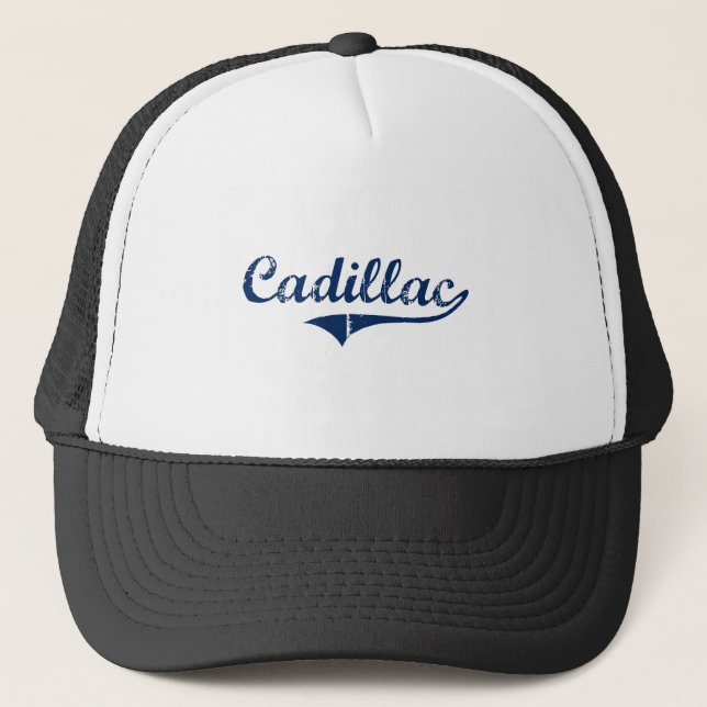 I Love Cadillac Michigan Trucker Hat (Front)
