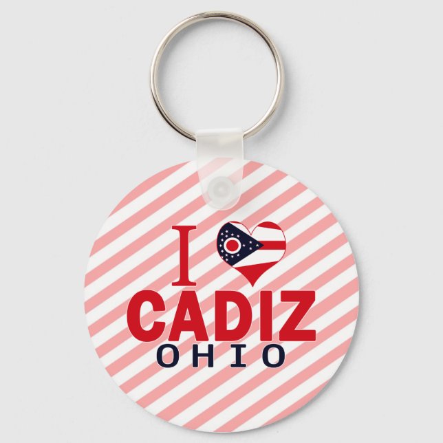 I love Cadiz, Ohio Key Ring (Front)