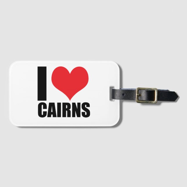 I love Cairns Luggage Tag (Front Horizontal)