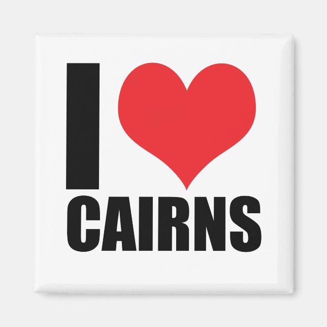 I love Cairns Magnet (Front)