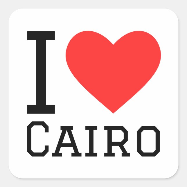 I love Cairo  Square Sticker (Front)