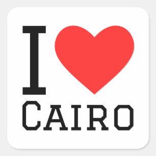 I love Cairo Square Sticker