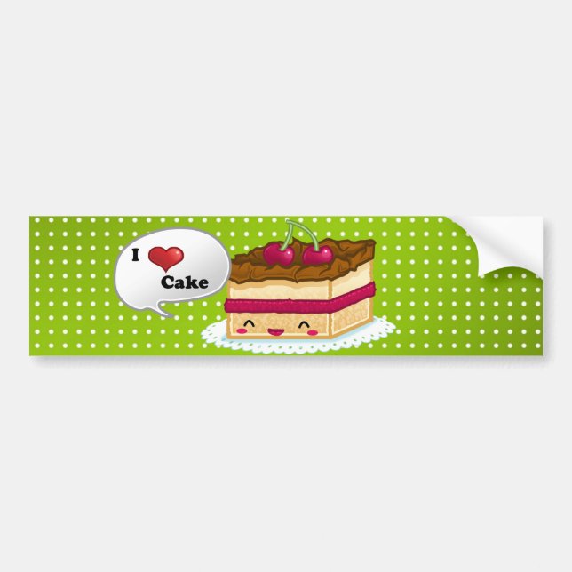 I love cake bumper sticker (Front)