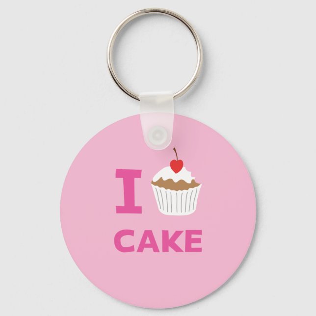 I love cake key ring (Front)