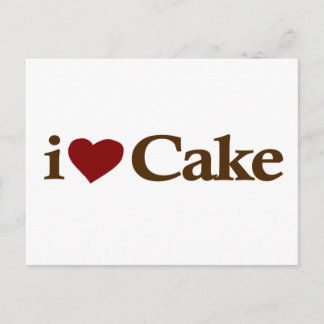 I Love Cake Postcard