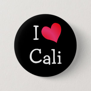 I Love Cali 6 Cm Round Badge