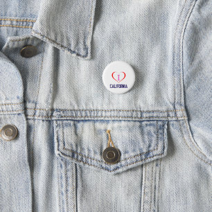 I Love California 3 Cm Round Badge