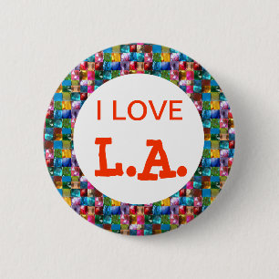 I LOVE CALIFORNIA 6 CM ROUND BADGE
