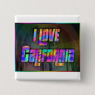 I LOVE California Bright Future Button