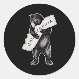 I Love California Cali Pride Bear Classic Round Sticker