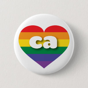 I love California  Gay Pride 6 Cm Round Badge
