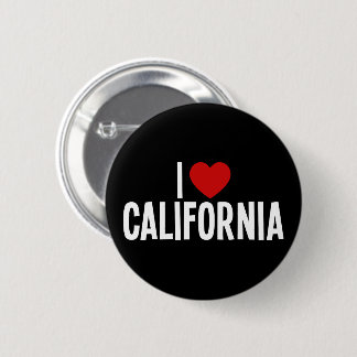 I Love California I Heart California Round Button