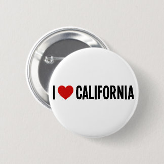 I Love California I Heart California Round Button