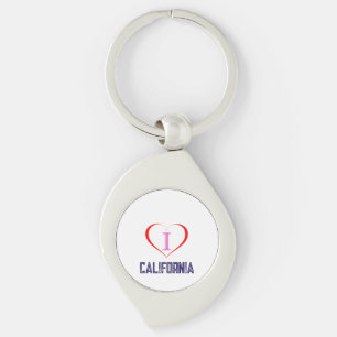 I Love California Key Ring