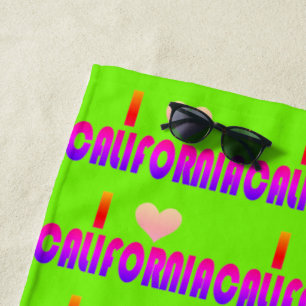 I love California multi-colour Beach Towel
