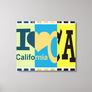 I love California - Pop art Canvas Print