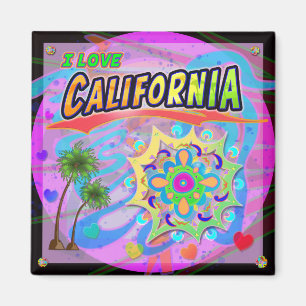 I LOVE California True Progress Magnet